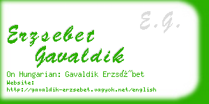 erzsebet gavaldik business card